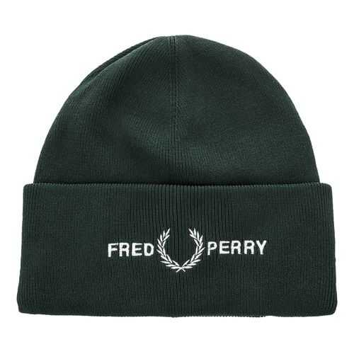 Шапка бини мужская Fred Perry C7141 зеленая в Pull and Bear