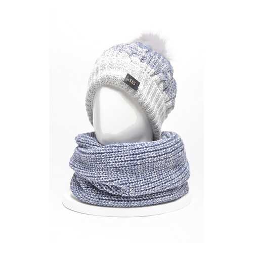 Комплект (шапка+снуд+варежки) женский Jagga 1537 серый ONE SIZE в Pull and Bear