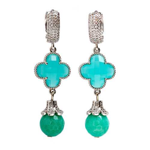 Серьги Beatrici Lux BL2450 голубые в Pull and Bear