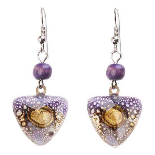 Серьги женские Crista'Lida MYCO 84 V фиолетовые/золотистые в Pull and Bear