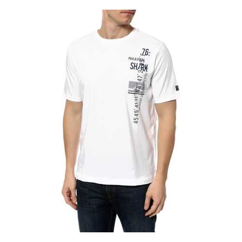 Футболка мужская Paul & Shark A18P1653SF(010) белая L в Pull and Bear