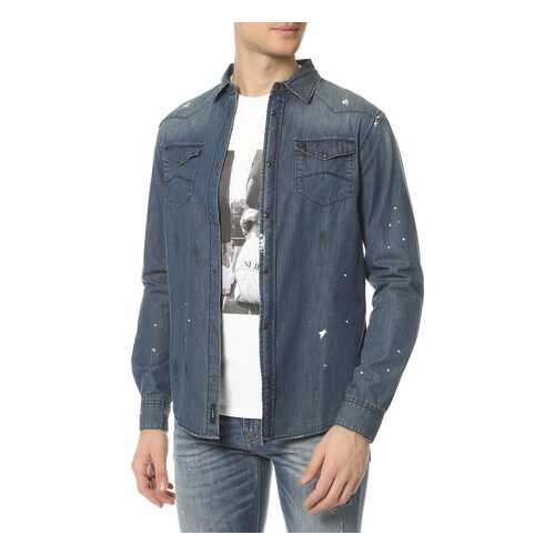 Сорочка мужская Armani Jeans 3Y6C29/6DBCZ/1500 синяя XL в Pull and Bear