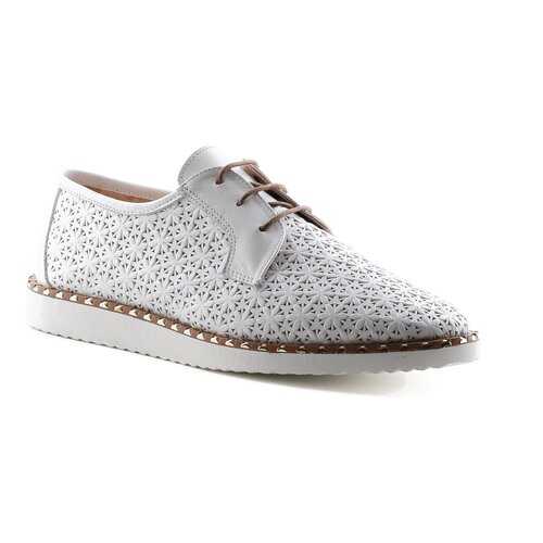 Полуботинки женские Shoes Market 798-30-3-01 белые 40 RU в Pull and Bear