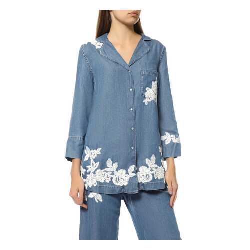 Рубашка женская Ermanno Scervino 42TCM32/00888 синяя 40 IT в Pull and Bear