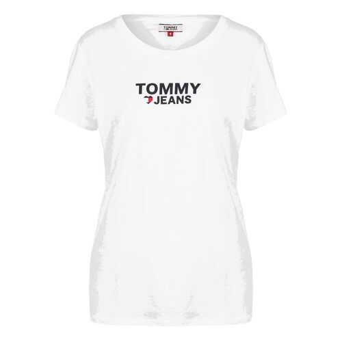 Футболка женская Tommy Jeans DW0DW07526 YA2 белая XS в Pull and Bear